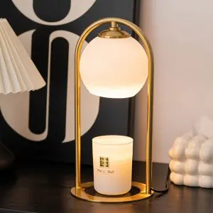 Candle Warmer Lamp, with 3 Bulbs,Timer & Dimmer,Compatible with Large Yankee Candle Jars,for Jar Candles,Electric Top Candle Melter,110-120v，(Black)