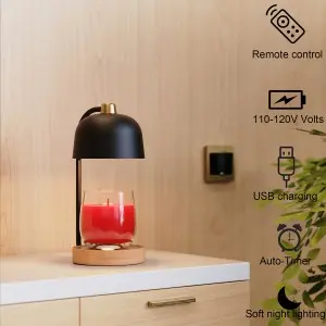 Modern Candle Warmer Lamp with Timer, Electric Candle Lamp Warmer for Jar Candles, Birthday Gifts for Women Mom Her, Adjustable Metal Candle Lamp Dimmable, Women Gifts Ideas, Home Decor for Bedroom