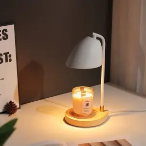 Factory Wholesale Modern Home Decorative Flameless Wood Candle Warmer, Natural Material Black & Wood Arched Candle Warmer Lamp suit for Yankee Candles.