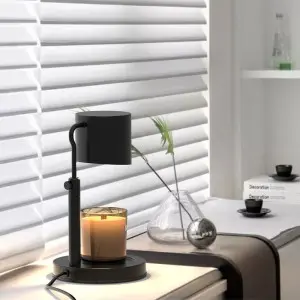 Candle Warmer Lamp Adjustable Height Dimmable Candle Lamp Warmer with Timer Compatible with Large Jar Candles No Flame Scented Candle Wax Warmer