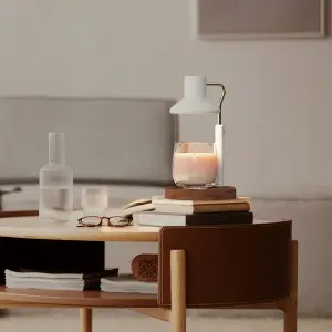 Electric Wood class style modern candle warmer lamp home decora fragrance aroma burner with GU10 halogen light bulb wax melter smokeless melting