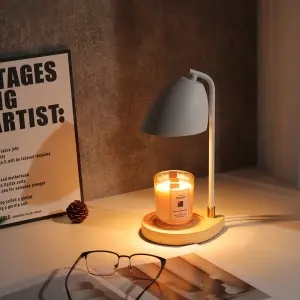 Factory Wholesale Modern Home Decorative Flameless Wood Candle Warmer, Natural Material Black & Wood Arched Candle Warmer Lamp suit for Yankee Candles.