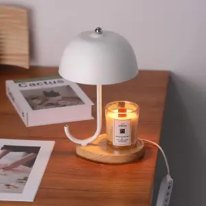 2024 New creative umbrella electric candle warmer lamp Home Aromatherapy diffuser Smokeless green life style intelligent lamp Automatic timing function