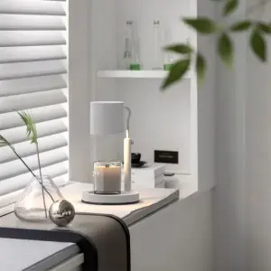 Candle Warmer Lamp Adjustable Height Dimmable Candle Lamp Warmer with Timer Compatible with Large Jar Candles No Flame Scented Candle Wax Warmer