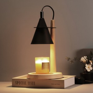 Modern Natural Rubber Wood Candle Warmer Lamp