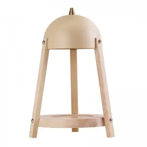 Natural Rubber Wood Candle Warmer Lamp