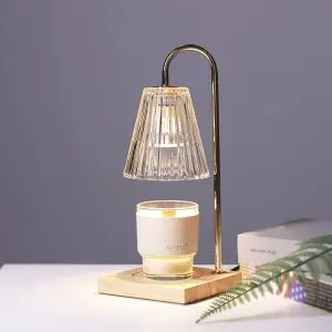 Candle Warmer Lamp, Electric Candle Lamp Warmer, Gifts for Mom, Bedroom Home Decor Dimmable Wax Melt Warmer for Scented Wax with 2 Bulbs, Jar Candles