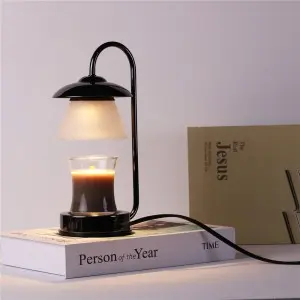 Mini UFO electric candle warmer lamp with glass lamp shade