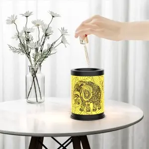 Elephant Wall Plug in Wax Warmer Metal Black Electric Wax Burner with Removable Tray, Fragrance Wax Warmer Night Light for Home Bedroom Room