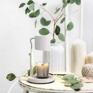 Candle Warmer Lamp Adjustable Height Dimmable Candle Lamp Warmer with Timer Compatible with Large Jar Candles No Flame Scented Candle Wax Warmer