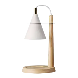 Modern Natural Rubber Wood Candle Warmer Lamp