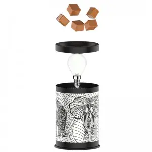 Elephant Wall Plug in Wax Warmer Metal Black Electric Wax Burner with Removable Tray, Fragrance Wax Warmer Night Light for Home Bedroom Room