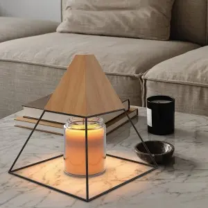 2024 New creative Pyramid candle warmer lamp home aromatherapy device Warm aromatherapy machine Smokeless and green products Smart desk lamp Automatic timing function
